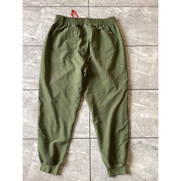 FIGS Zamora Jogger Scrub Pants Olive Green Red Drawstring Women XXL W20SW2020 - Picture 5 of 8